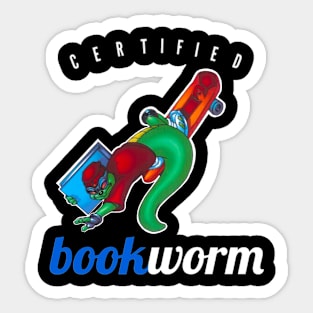Certified bookworm Sticker